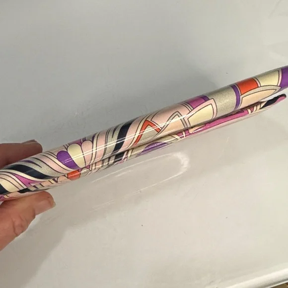 Rare Vintage Emilio Pucci Printed Leather Envelope Clutch Y2K Era | c 2003–2009 - Picture 4 of 12